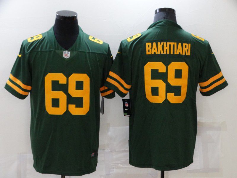 Men Green Bay Packers #69 Bakhtiari Green New Vapor Untouchable Limited Player 2021 Nike NFL Jersey